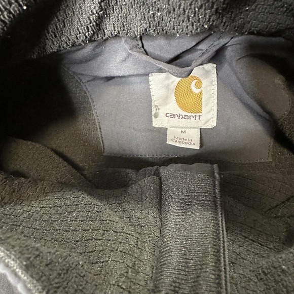 Carhartt Denwood Jacket Fleece Lined Soft Shell 101739 001 Black Size Medium - Picture 6 of 8
